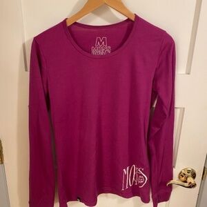 Mons Royale Merino Wool Women’s Base Layer Top – Magenta, Size M